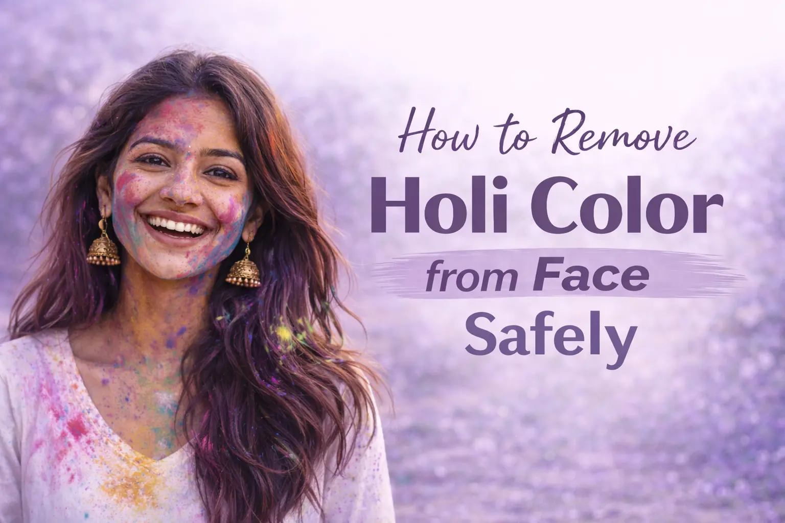 How to Remove Holi Color from Face